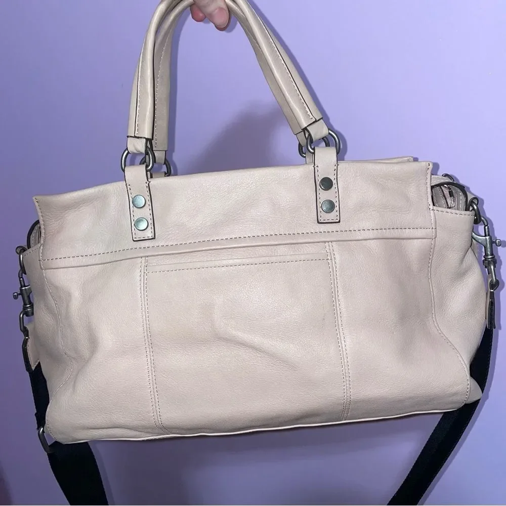 Aimee Kestenberg QVC Feel The Energy Pink Leather Satchel Crossbody Tote Purse